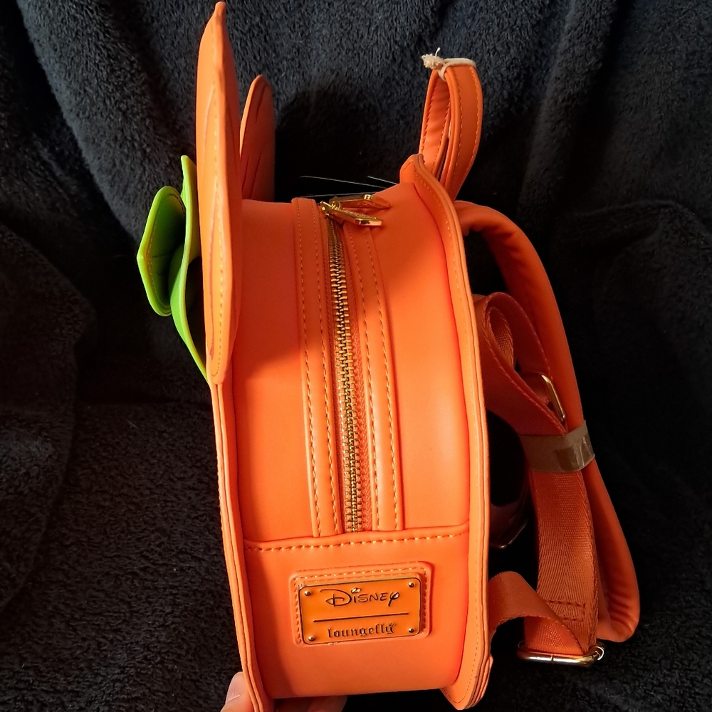 Minnie Pumpkin GITD Loungefly Mini Backpack and Wallet - Picture 3 of 10